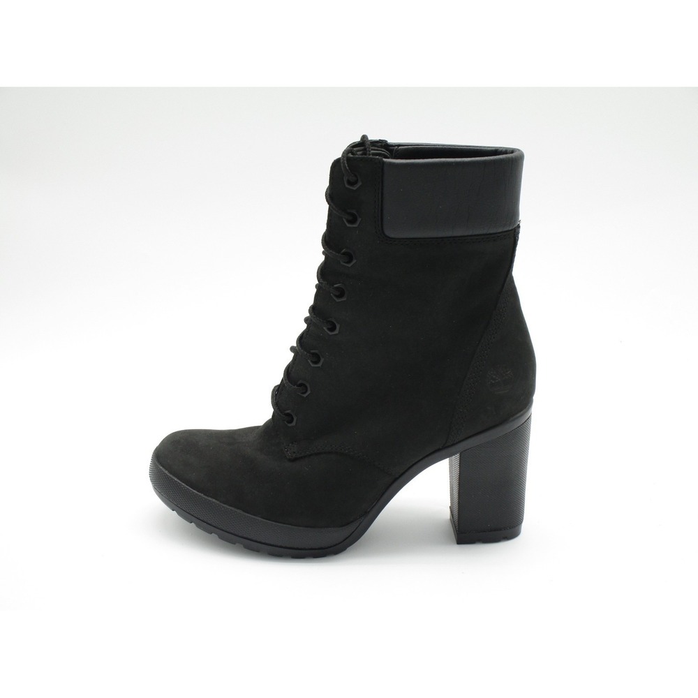 Timberland Black Suede Ortholite Ankle Booties Womens Size 7.5 EUC